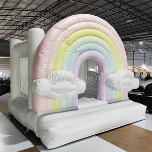 Château sautant de maison de videur gonflable d'arc-en-ciel de pastel de PVC de <span class=keywords><strong>10</strong></span> pieds pour la fête d'enfants - Product Image 6