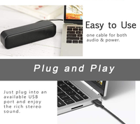 Altavoz USB para ordenador, Mini altavoz de barra de sonido alimentado por USB, altavoz estéreo para ordenador portátil, PC de escritorio, dormitorio y oficina