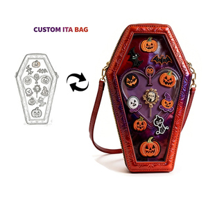 Bolso Bandolera de Piel Vegana con Ventana de Corazón para Colección de Parches de Anime, Elegante y Novedoso, para Mujer - Product Image 2