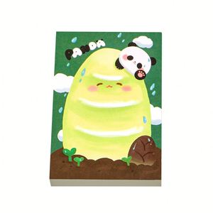 8 Blocs de Notas Adhesivos con Diseño de Panda, Bonitos Blocs de Notas de Dibujos Animados para Estudiantes, Papel de Notas Adhesivo Reutilizable Kawaii, Papelería para Niñas - Product Image 1