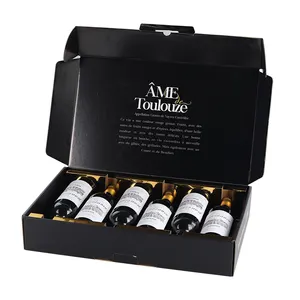 Özel Logo baskılı hediye kağıt kutuları şarap nakliye ve depolama için oluklu ambalaj kutusu paket torbaları küçük iş için