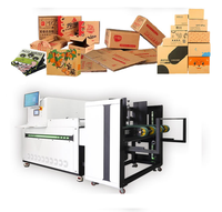 Machine d'impression à jet d'encre numérique chinoise One Pass Boîtes en carton à passage unique Boîte de papier à pizza ondulée pour oeuf flexible pour l'emballage