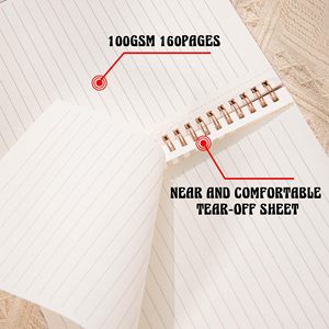 Customizable Spiral Bound Gift Notebook Leather Cover Organizer Printed Style for Writing Sketching Diary Use-Available - Product Image 3