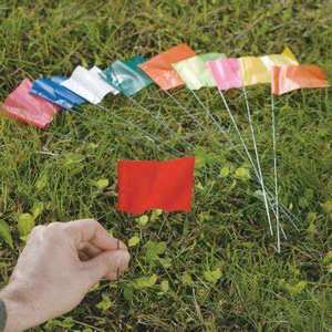 Bendera PVC Kecil Ukuran 4 * 5 Inci Warna Kuning Biru Merah Putih Oranye untuk Taman, Bendera Penanda, Bendera Penandaan untuk Halaman - Product Image 6