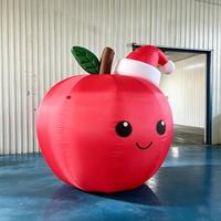 Ballon gonflable personnalisé en forme de chapeau de Père Noël, en tissu Oxford, pour décoration de Noël, publicité, promotion, événementiel et affichage solaire