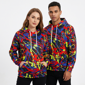 Sudadera con Capucha Unisex, Estampado Abstracto, Tejido de Poliéster, Informal, para Otoño - Product Image 2