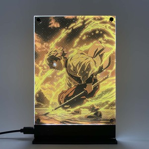 Lámpara de Noche LED con Retroiluminación de Anime Demon Slayer, Zenitsu Agatsuma, para Decoración de Dormitorio, Juegos, Lámparas de Mesa, Letrero LED, <span class=keywords><strong>Kimetsu</strong></span> <span class=keywords><strong>No</strong></span> <span class=keywords><strong>Yaiba</strong></span> - Product Image 2