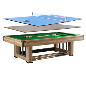 Mesa de <span class=keywords><strong>Billar</strong></span> de Lujo de 8 Pies, Mesa de Ping-Pong, Mesa de Comedor Convertible para el Hogar, Construcción de Cuero y MDF, Precio de Mayoreo Directo de Fábrica - Product Image 1