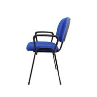 Chaise de conférence empilable de qualité, chaises de zone d'attente unique, chaises de réception de bureau bleues