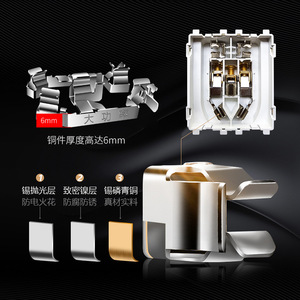 Huachao 86 Type Wall <b>Socket</b> 5 Outlets <b>With</b> <b>Usb</b> Port Standard Grounding For Home Use - Product Image 2