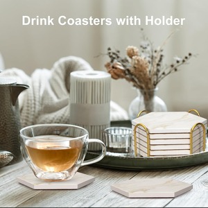 6Pcs Marble <b>Coaster</b> Set Hexagon <b>Ceramic</b> <b>Coasters</b> Absorbent <b>Coasters</b> Drink <b>Coasters</b> Set Modern <b>Coasters</b> Beer <b>Coasters</b> Cup <b>Coaster</b> - Product Image 6