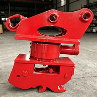Excavator Tilt Rotator Quick Coupler 5-9 Ton, Hydraulic Rotating Release Hitch dengan Aksesoris Pemasangan Lengkap