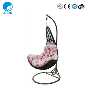 Modern PE Rattan Leaf Heavy Duty Hanging <strong>Swing</strong> <strong>Chair</strong> for Indoor <strong>Outdoor</strong> for Garden Courtyard Park Backyard Metal <strong>Swing</strong> <strong>Chair</strong> - Product Image 5