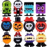 Ensemble de jouets à remonter d'Halloween, Dents de fantôme sauteuses, Sorcière étrange et Jouets fantaisie à grands yeux pour fêtes