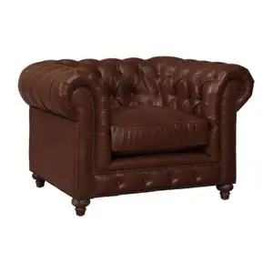 Cổ Điển & Công Nghiệp Phong Cách Châu Âu Duy Nhất Chỗ Ngồi Sofa Gỗ Rắn & Chính Hãng Da Đồ Nội Thất Phòng Khách Cho Nhà Văn Phòng Biệt Thự