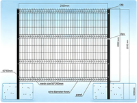 Clôture en fer 3D anti-escalade décorative personnalisée, 6 pieds de haut, écologique, imperméable, revêtement PVC, sécurité, installation facile