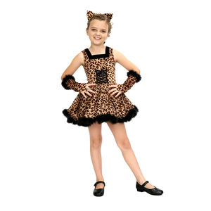 زي تنكري للقطط بنمط الفهد للجنسين مصنوع في المصنع، من البوليستر المخملي، بتصميم غربي مريح وقابل للتنفس مع تصميم دانتيل فريد، مناسب لأعياد الميلاد - Product Image 3