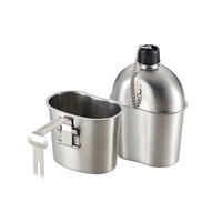 Gourde d'eau extérieure en acier inoxydable avec logo client, tasse de camping
