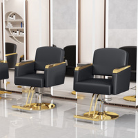 Kursi Salon Rambut Modern Berlapis Emas Grosir, Kursi Barber Profesional