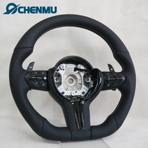 Volant de voiture en cuir perforé à fond plat de haute qualité pour <span class=keywords><strong>BMW</strong></span> M3 M5 F10 F30 F26 F06 F12 F15 F16 F22 F33 F34 F80 X3 X4 - Product Image 2
