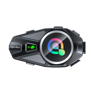 Q68 MAX 5,4 chip TFT pantalla a color 2 pilotos 500m interfono auriculares intercomunicador de diente azul para todos los cascos motocicleta - Product Image 1