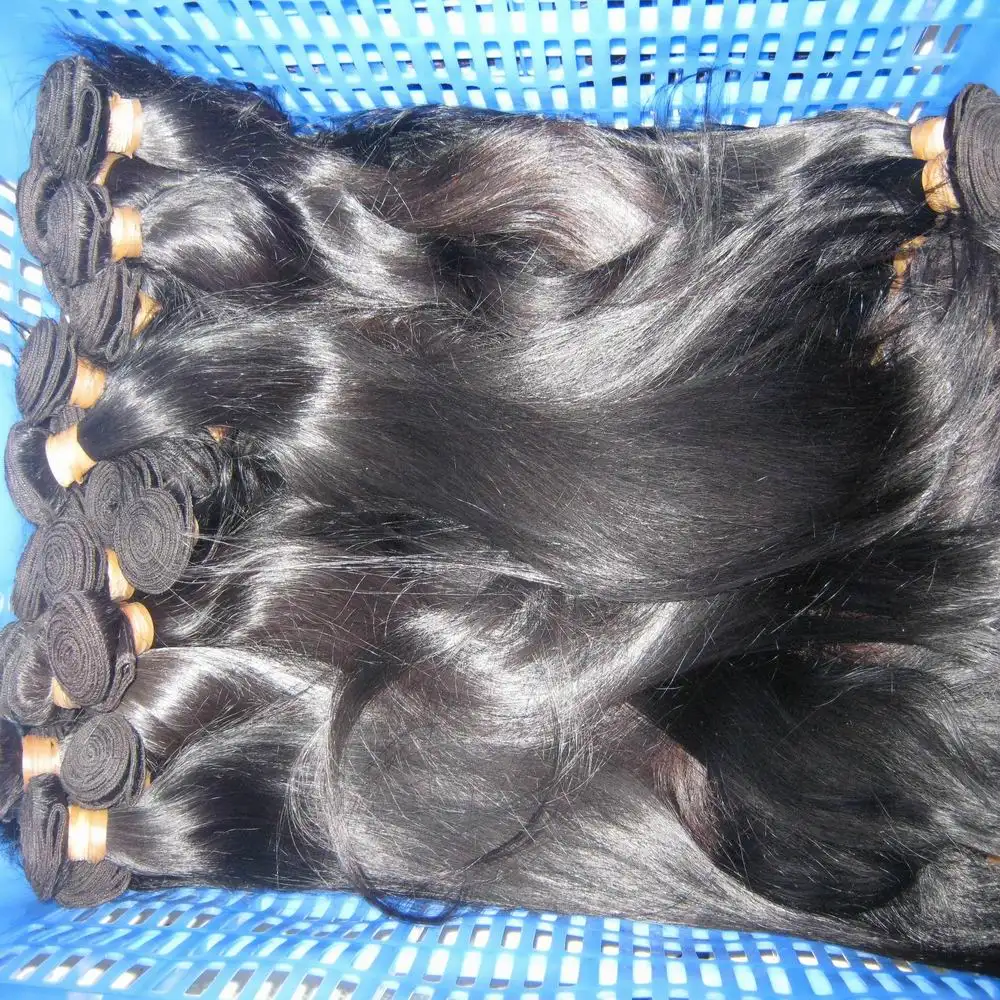 1kg/lot virgin Indian Smooth Straight Hair Original Colors African Hair Market supplier Guangzhou