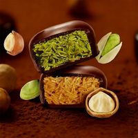 Vente en gros de bonbons halal au chocolat au lait solide de style Dubaï populaire pièce emballée individuellement
