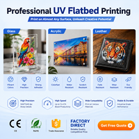 Printer UV Flatbed Otomatis Baru 600x900mm Dual Head I1600 50sqm/jam CMYK Putih Varnish CE RoHS AB Film R2R 6090