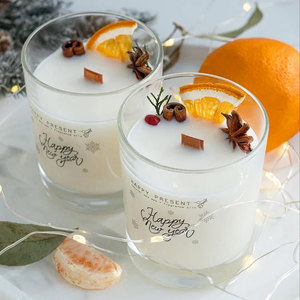 Velas Aromáticas de Madera Orgánicas Personalizadas en Oferta, Velas Decorativas Hechas a Mano con Cera de Soja, Aroma a <span class=keywords><strong>Canela</strong></span> y Naranja Seca - Product Image 3