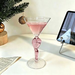 Élégant Verre à Martini en Forme de Silhouette Féminine 5oz, Transparent Rose, pour Whisky, Cocktails, Jus, Café – Idéal pour Bar, Mariage, Fête, Cadeau - Product Image 2