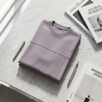T-shirts à manches courtes pour hommes, décontractés, col rond, design uni, 100% coton jersey |   Chemise anti-rides respirante pour les vacances d'été à la plage