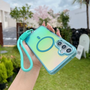 Funda Magnética Translúcida que Cambia de Color para <span class=keywords><strong>Samsung</strong></span> Galaxy A57 A56 A36 A37 A27 A17 A18 5G con Correa de Muñeca y Carga Inalámbrica - Product Image 4