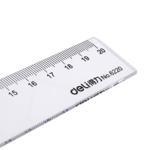 Deli Plastic Ruler 20Cm Transparent For Drawing And Measuring - Product Image 3