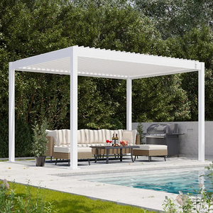 Pergola à lames orientables intelligente avec contrôle par application smartphone, vous permettant de régler les angles du toit à distance pour un confort optimal. - Product Image 2