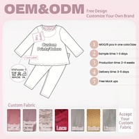 Ensemble de vêtements pour enfants personnalisé OEM avec applique de dinde mignonne, tenue de fête à volants et nœud au dos pour Thanksgiving, vêtements pour fillette, 2 pièces, tenue d'automne