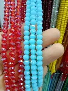 Multicolor sfaccettato Rondelle perline di cristallo accessori per fai da te e gioielli per fare altre perle di vetro sfuse