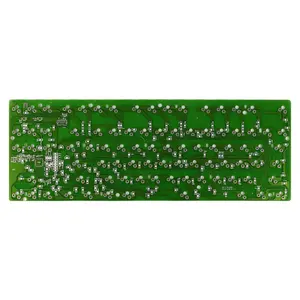 Placa PCB de doble capa RGB programable, cable/inalámbrico, 61 teclas, Teclado mecánico de fábrica