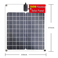 Mini panneau solaire Portable 15 watts 18V Mono Flexible de petite taille pour Camping RV voiture système d'énergie solaire clip poids léger 18W 20W