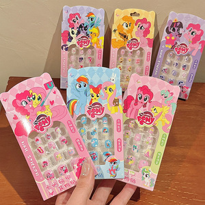 Juego de 12 <span class=keywords><strong>Uñas</strong></span> <span class=keywords><strong>Postizas</strong></span> Infantiles con Diseño de Anime, Reutilizables, con Pegamento y Adhesivos, para Fiestas - Product Image 6