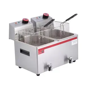 Elektrikli fritöz kızarmış gıda makinesi kızarmış tavuk fritöz makinesi uzun servis ömrü Fast Food makinesi