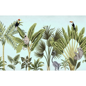 Sud-est asiatico foresta pluviale <span class=keywords><strong>tropicale</strong></span> disegni <span class=keywords><strong>carta</strong></span> da <span class=keywords><strong>parati</strong></span> personalizzata murale 3D per la decorazione domestica - Product Image 5