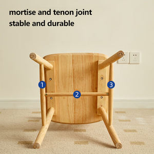 Chaise de salle à manger de haute qualité en bois massif de couleur naturelle moderne et luxueuse, écologique, pour le bureau, le café, l'appartement, l'étude - Product Image 5