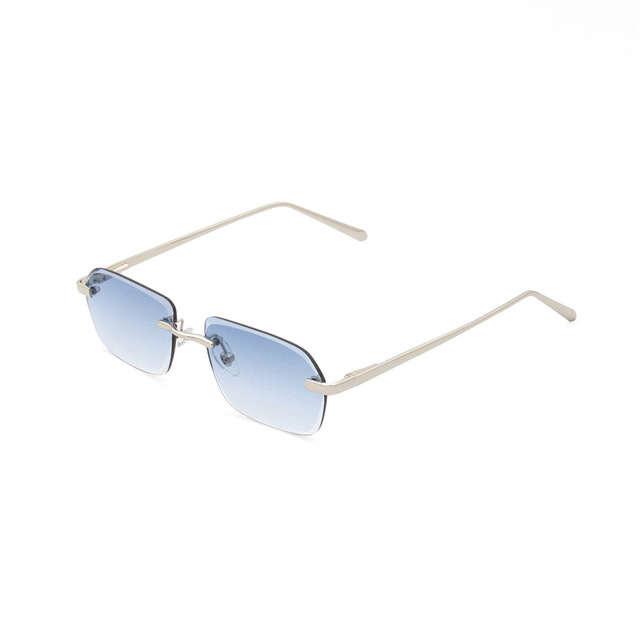 Wholesale Fashion Newest Metal Rimless Eyewear Unisex Sun Glasses Square Luxury Quality Frames Frameless Sunglasses