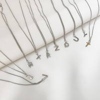 Csja — collier pendentif avec initiale de l'alphabet, pendentif à breloque, en argent Sterling massif wm001, cadeaux personnalisés pour femmes ou filles