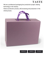 Jinbar Boîte colorée personnalisée avec couvercle magnétique Valise de luxe rigide pour sac à main Boîtes cadeaux violettes Wholesa pour filles Bracelets habillés
