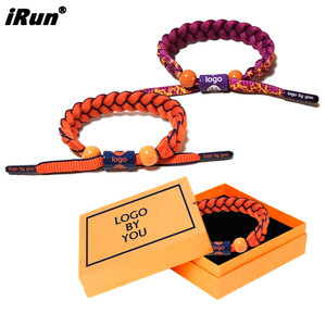 Pulseras Deportivas Personalizadas con Estampado <span class=keywords><strong>IRun</strong></span>, Ajustables, Coloridas, Tejidas, de Poliéster Premium - Product Image 1
