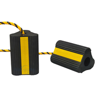 Cales de roue d'avion en caoutchouc personnalisées pour support au sol, avec corde en nylon antidérapante de 16 cm, pour véhicules, de fabrication industrielle