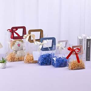 Hot Sale Wholesale Clear Plastic <b>Gift</b> Bags with Leather Handle Reusable Handbag Transparent PVC Plastic <b>Gift</b> <b>Wrap</b> Tote Bag - Product Image 5