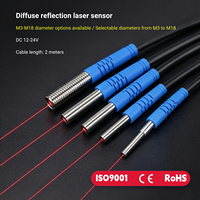 Capteur laser miniature Doingwin M5 à réflexion diffuse, interrupteur laser, distance de détection réglable 10-100 mm 10-130 mm NPN PNP
