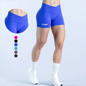 Shorts Deportivos de Cintura Alta para <span class=keywords><strong>Mujer</strong></span> YIYI, Control de Abdomen, Efecto Levanta Glúteos, Leggings Atléticos, Estilo Biker, Spandex, Yoga - Product Image 1